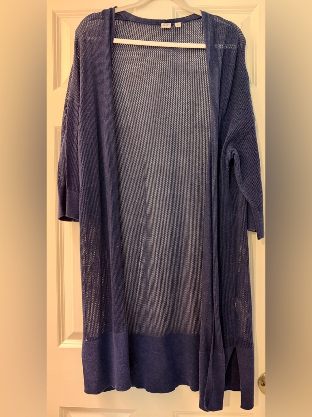 GAP | Open Weave Longline Cardigan | Navy Blue | Size XL